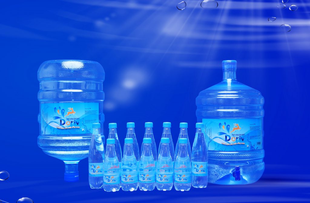 Doriv products include 19L bottles, 500ml bottles and 350ml bottles