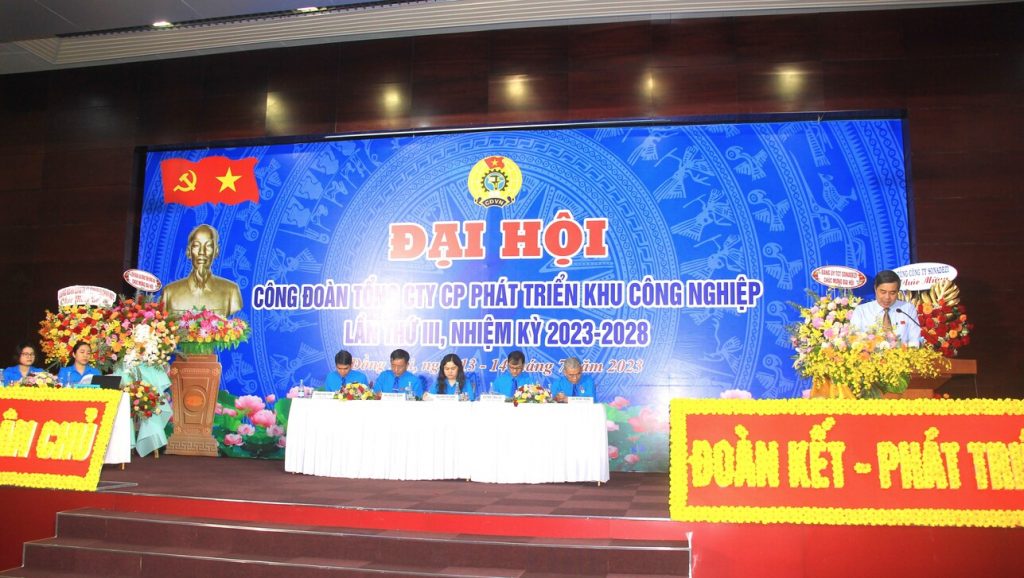 Ông Trần Thanh Hải - Bí thư Đảng ủy, Tổng giám đốc Tổng công ty Sonadezi phát biểu chỉ đạo tại Đại hội